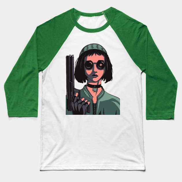 Leon Matilda Assassin retro Baseball T-Shirt by Artsimple247